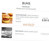 Burger&buns menu