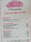 O Thé Gourmand menu