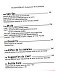 SARL La petanque menu