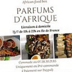 Parfums D'afrique menu